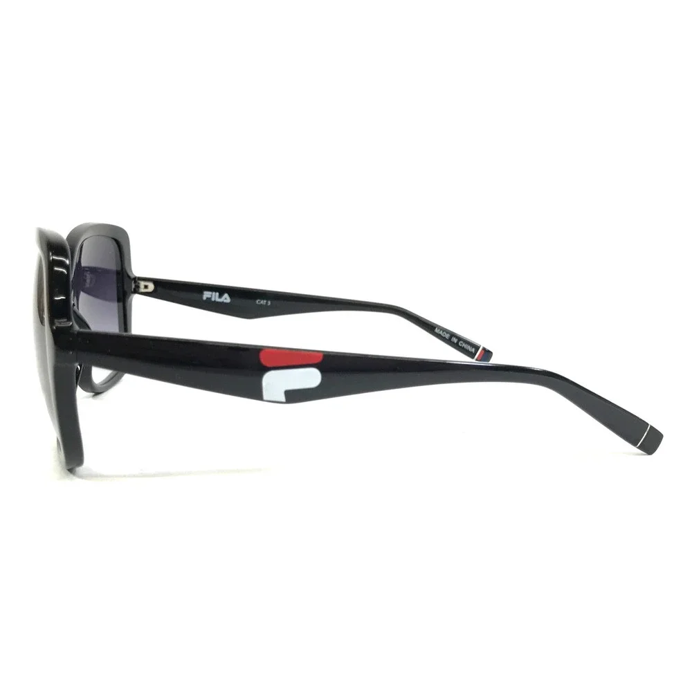 Fila Sunglasses SFI183 BLACK Butterfly Oversized Frame with Gray Gradient Lenses